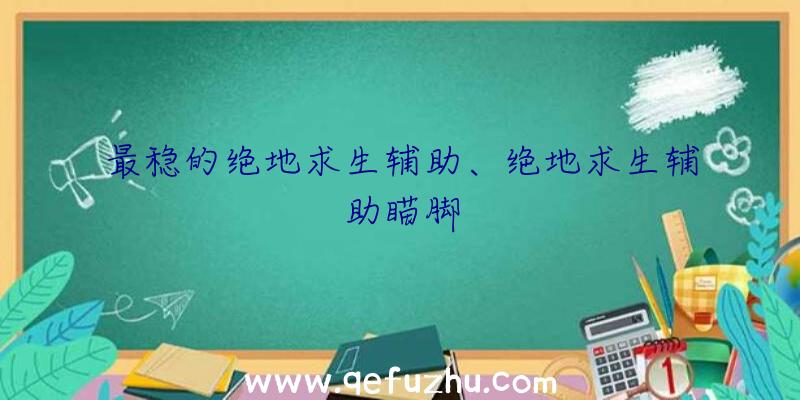 最稳的绝地求生辅助、绝地求生辅助瞄脚