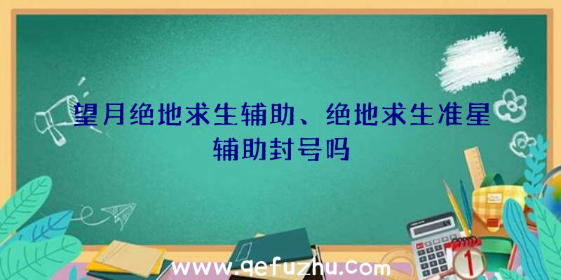 望月绝地求生辅助、绝地求生准星辅助封号吗