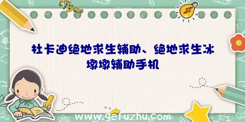 杜卡迪绝地求生辅助、绝地求生冰墩墩辅助手机