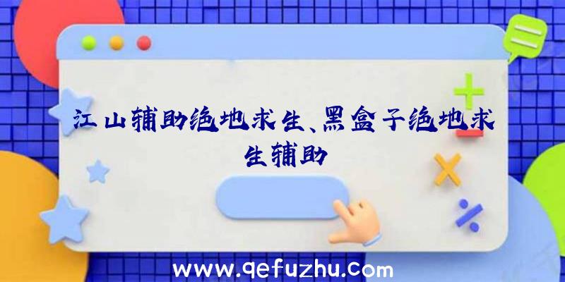 江山辅助绝地求生、黑盒子绝地求生辅助