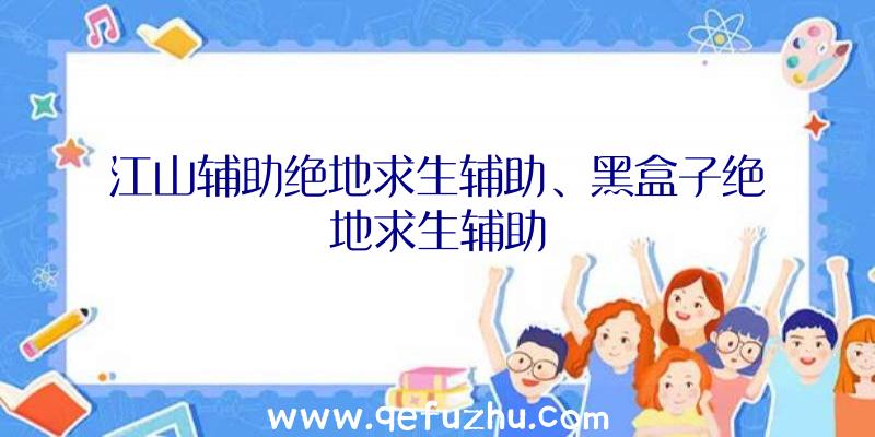 江山辅助绝地求生辅助、黑盒子绝地求生辅助