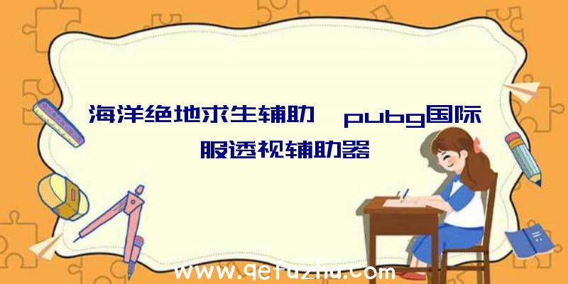 海洋绝地求生辅助、pubg国际服透视辅助器