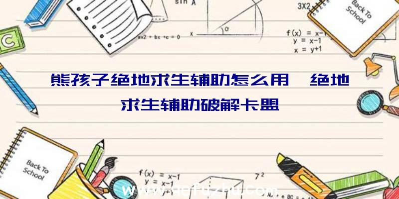 熊孩子绝地求生辅助怎么用、绝地求生辅助破解卡盟