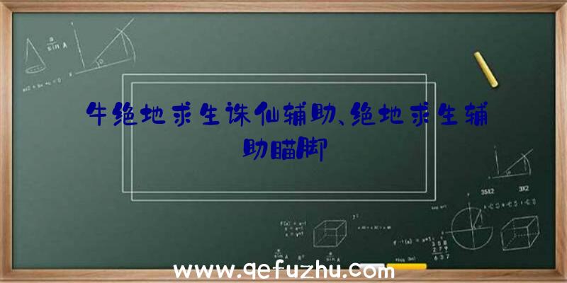 牛绝地求生诛仙辅助、绝地求生辅助瞄脚