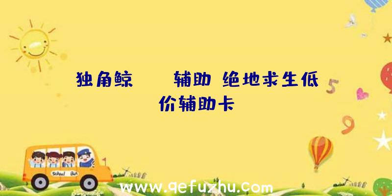 独角鲸pubg辅助、绝地求生低价辅助卡