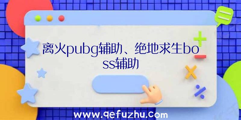 离火pubg辅助、绝地求生boss辅助