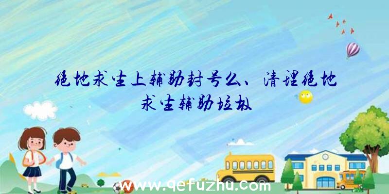 绝地求生上辅助封号么、清理绝地求生辅助垃圾