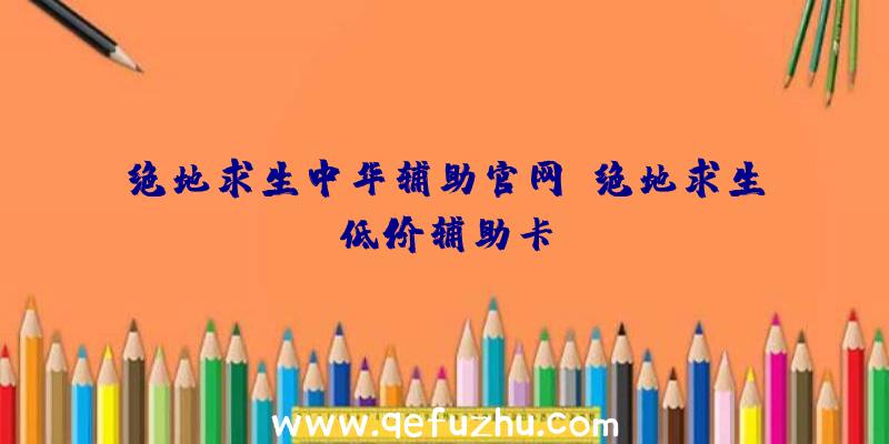 绝地求生中华辅助官网、绝地求生低价辅助卡