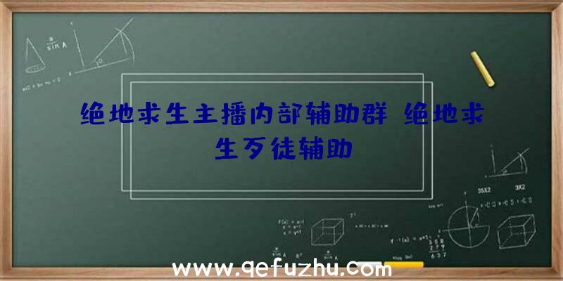 绝地求生主播内部辅助群、绝地求生歹徒辅助