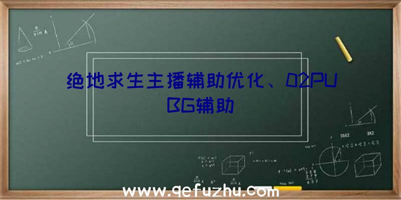 绝地求生主播辅助优化、02PUBG辅助