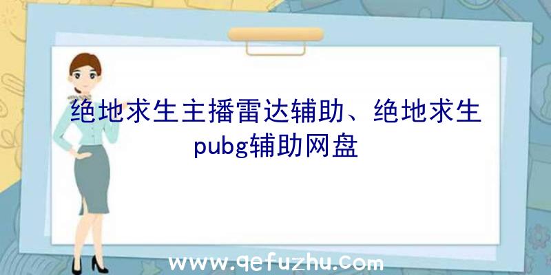 绝地求生主播雷达辅助、绝地求生pubg辅助网盘