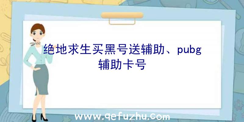 绝地求生买黑号送辅助、pubg辅助卡号