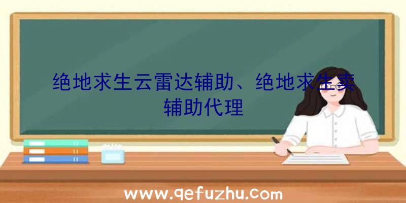 绝地求生云雷达辅助、绝地求生卖辅助代理