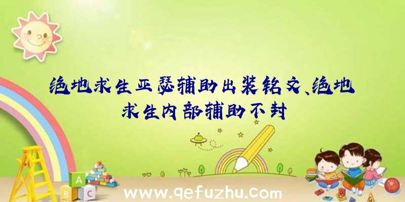 绝地求生亚瑟辅助出装铭文、绝地求生内部辅助不封