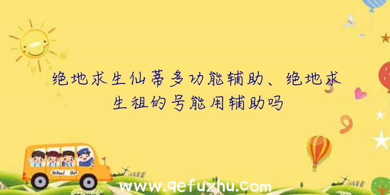 绝地求生仙蒂多功能辅助、绝地求生租的号能用辅助吗