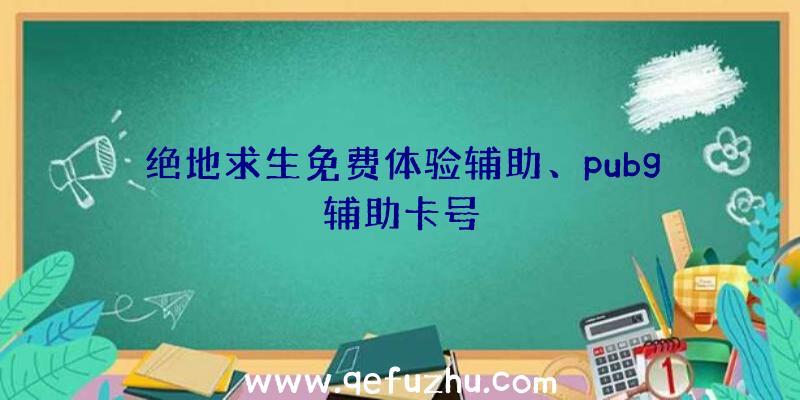 绝地求生免费体验辅助、pubg辅助卡号