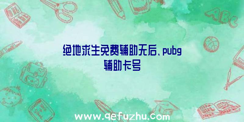 绝地求生免费辅助无后、pubg辅助卡号