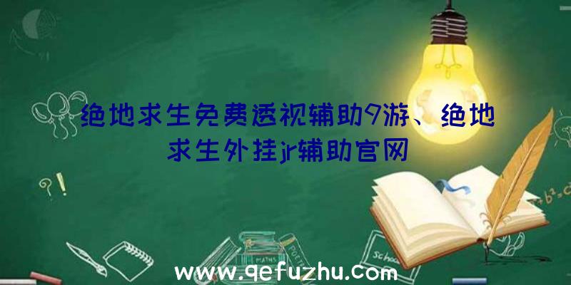 绝地求生免费透视辅助9游、绝地求生外挂jr辅助官网