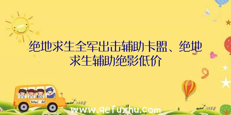 绝地求生全军出击辅助卡盟、绝地求生辅助绝影低价