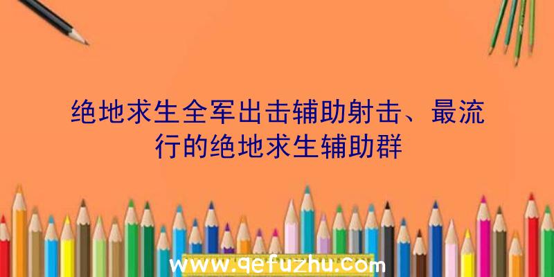 绝地求生全军出击辅助射击、最流行的绝地求生辅助群