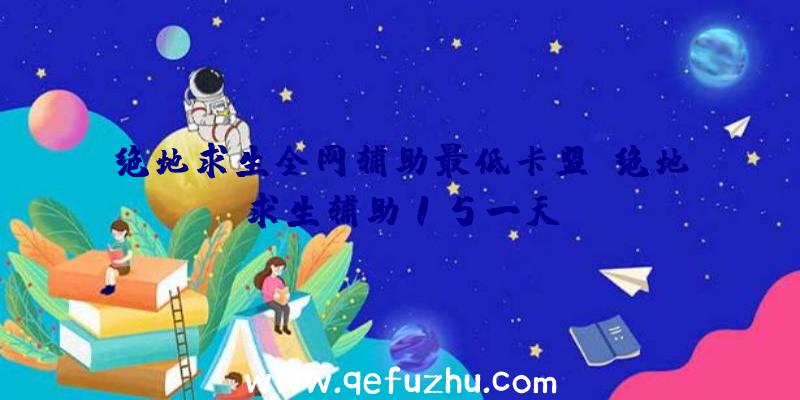 绝地求生全网辅助最低卡盟、绝地求生辅助15一天