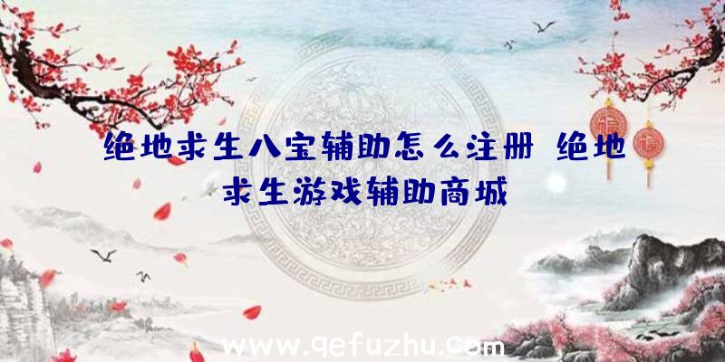 绝地求生八宝辅助怎么注册、绝地求生游戏辅助商城