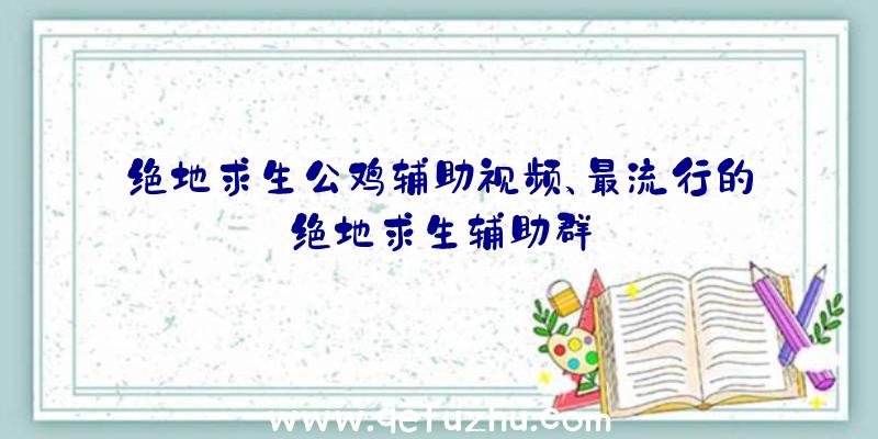 绝地求生公鸡辅助视频、最流行的绝地求生辅助群