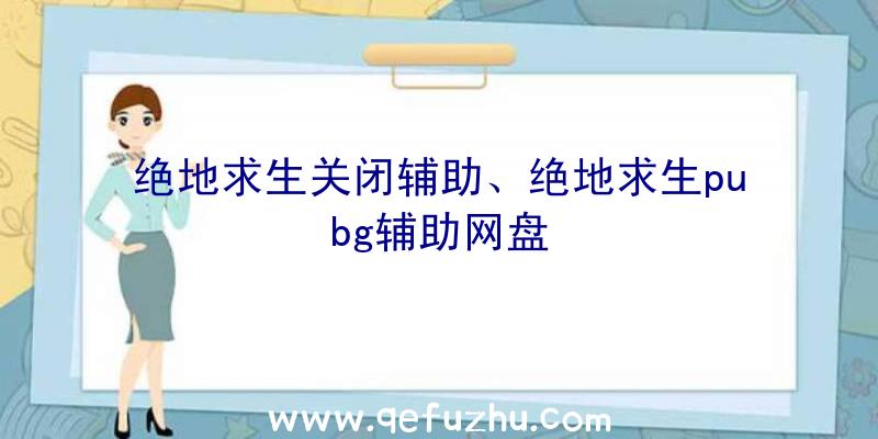 绝地求生关闭辅助、绝地求生pubg辅助网盘