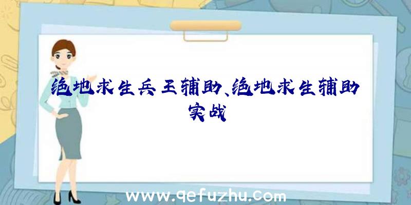 绝地求生兵王辅助、绝地求生辅助实战