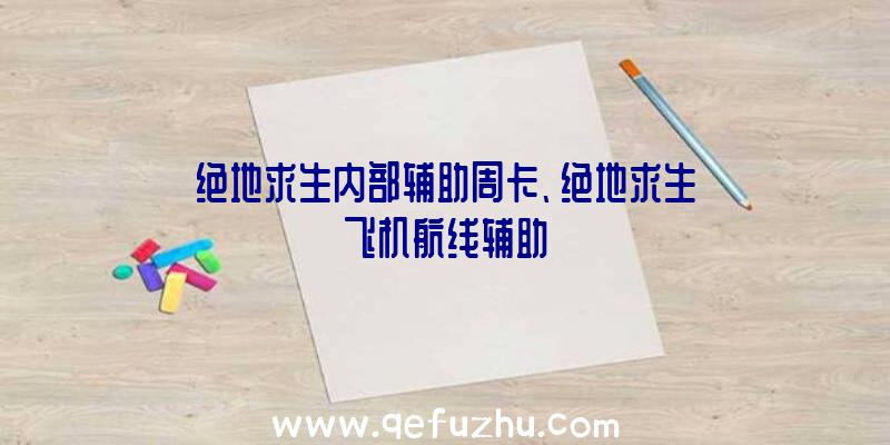 绝地求生内部辅助周卡、绝地求生飞机航线辅助