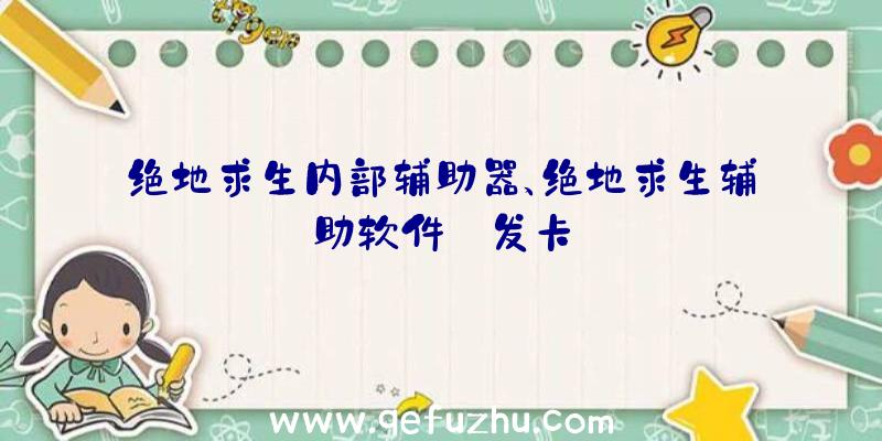 绝地求生内部辅助器、绝地求生辅助软件