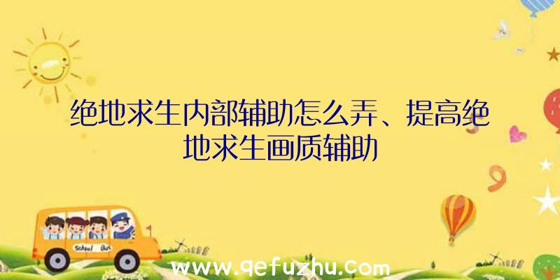 绝地求生内部辅助怎么弄、提高绝地求生画质辅助