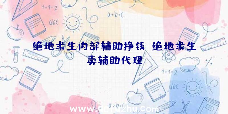 绝地求生内部辅助挣钱、绝地求生卖辅助代理