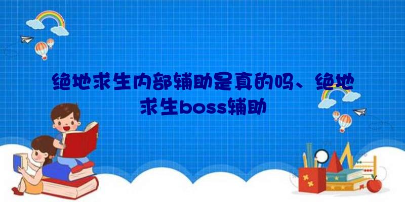 绝地求生内部辅助是真的吗、绝地求生boss辅助