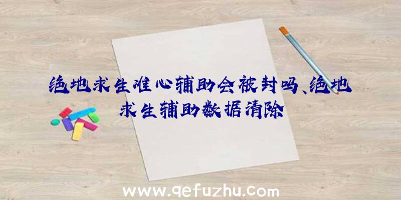 绝地求生准心辅助会被封吗、绝地求生辅助数据清除