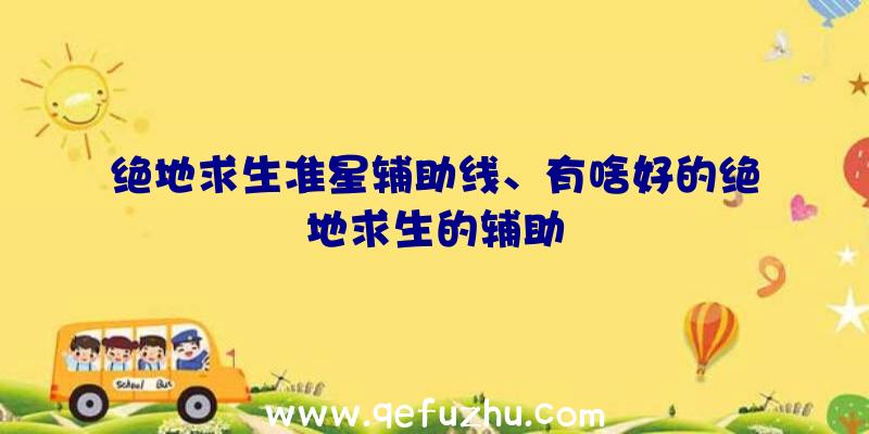 绝地求生准星辅助线、有啥好的绝地求生的辅助