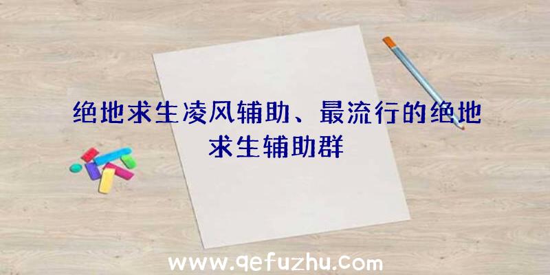 绝地求生凌风辅助、最流行的绝地求生辅助群