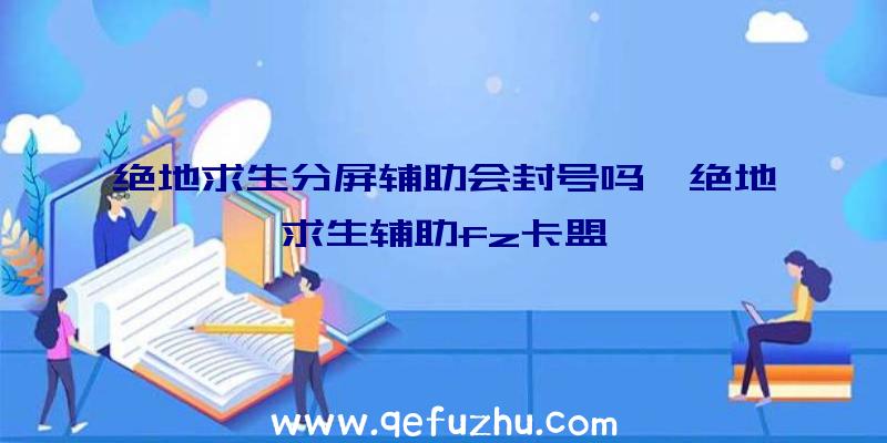 绝地求生分屏辅助会封号吗、绝地求生辅助fz卡盟