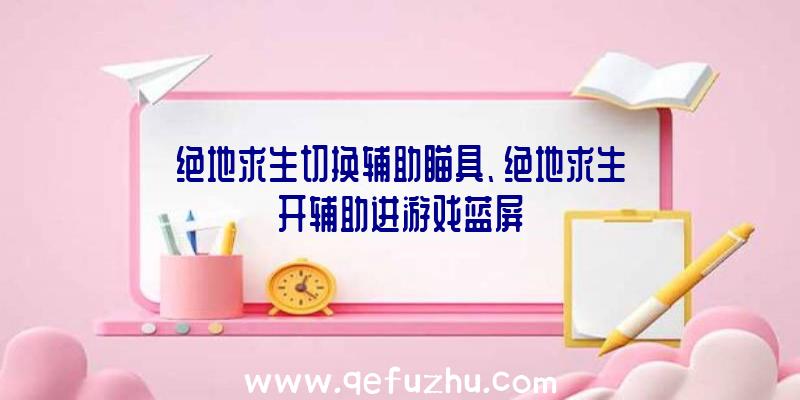 绝地求生切换辅助瞄具、绝地求生开辅助进游戏蓝屏