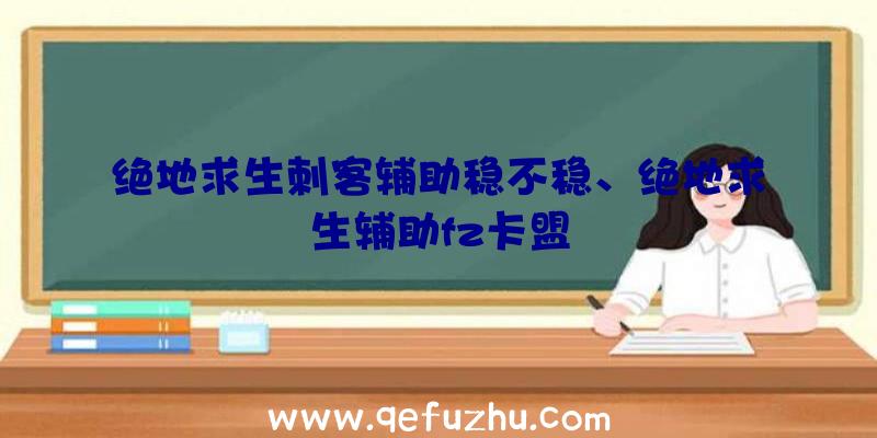 绝地求生刺客辅助稳不稳、绝地求生辅助fz卡盟