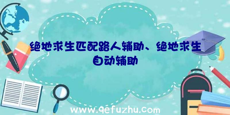 绝地求生匹配路人辅助、绝地求生自动辅助