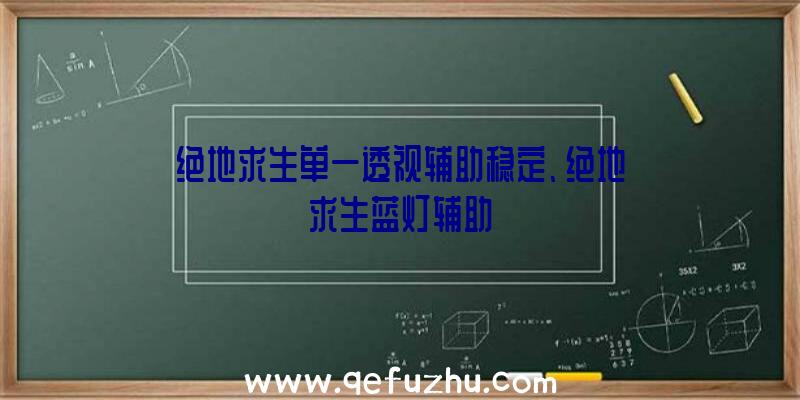 绝地求生单一透视辅助稳定、绝地求生蓝灯辅助