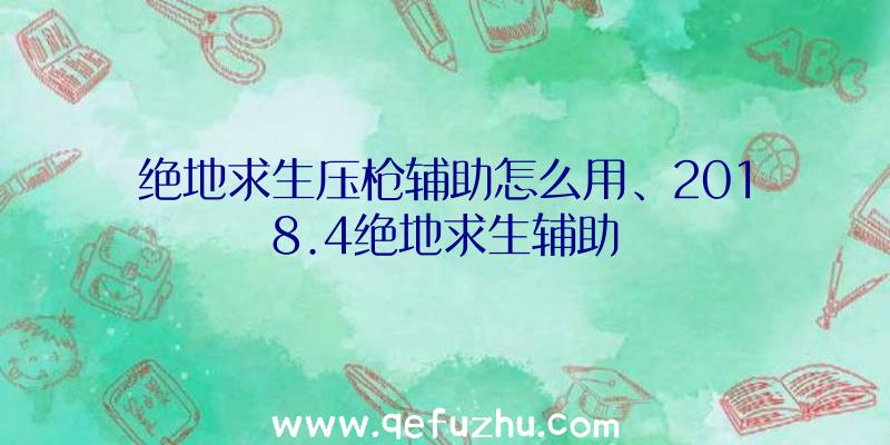 绝地求生压枪辅助怎么用、2018.4绝地求生辅助