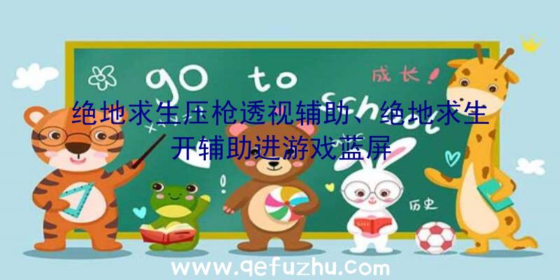 绝地求生压枪透视辅助、绝地求生开辅助进游戏蓝屏