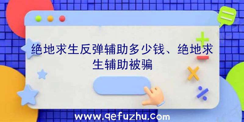 绝地求生反弹辅助多少钱、绝地求生辅助被骗