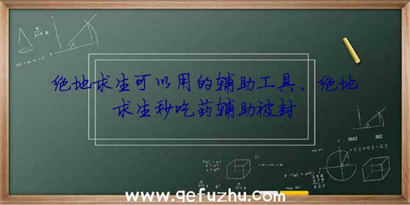 绝地求生可以用的辅助工具、绝地求生秒吃药辅助被封