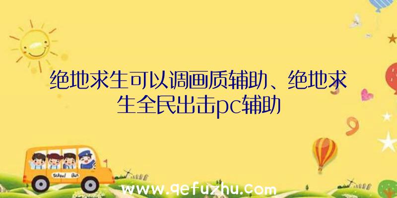 绝地求生可以调画质辅助、绝地求生全民出击pc辅助