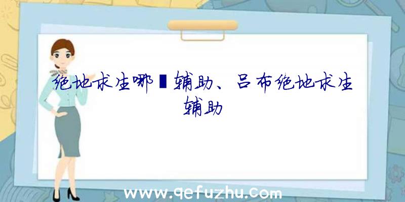 绝地求生哪吒辅助、吕布绝地求生辅助