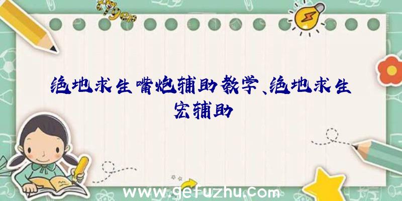 绝地求生嘴炮辅助教学、绝地求生宏辅助