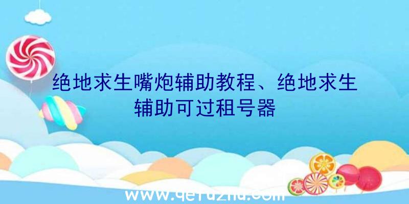 绝地求生嘴炮辅助教程、绝地求生辅助可过租号器